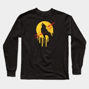 Wolf and Moon Long Sleeve T-Shirt